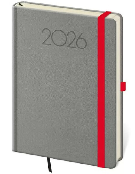 Diář 2026 denní A5 Praga - tmavě šedá
