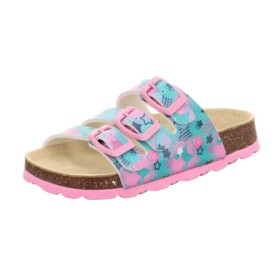 Dívčí korkové pantofle Superfit FOOTBAD Light Green/Multicolored 1-800113-7520 - 33