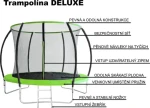 PIXINO Trampolína Deluxe 244 cm / s ochrannou sítí a žebříkem / nosnost 80 kg (5013)