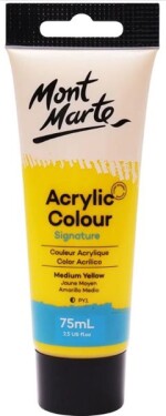 Mont Marte akrylová barva 75ml - žlutá (Medium Yellow), tuba