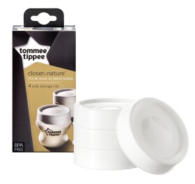 Tommee Tippee víčka na lahvičky C2N 4ks bílá