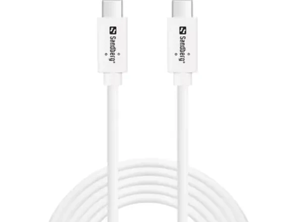 Sandberg USB 3.1 G2 2M 100W bílá / kabel USB-C na USB-C 3.1 Gen 2