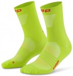 CEP dámské běžecké kompresní vysoké ponožky ULTRALIGHT PRO - lime Velikost: II (Vel. chodidla 34-37)