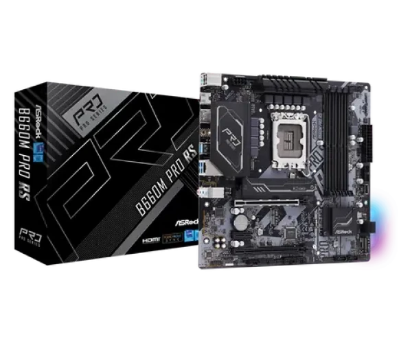 ASRock B660M PRO RS DDR4 / B660 / LGA 1700 / 4x DDR4 / PCIEx16 / 1x 1GLAN / mATX (90-MXBGW0-A0UAYZ)