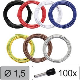 Quadrios 25CW116 Jednotlivá žíla, LiFY, 1.5 mm², černá, červená, bílá, modrá, žlutozelená, hnědá, šedá, 1 sada