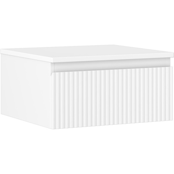 MEXEN/S - Rivel koupelnová skříňka pod umyvadlo 50 cm s deskou, 1 šuplík, reliéf , bílá mat 91A20-05023-1-BFC01