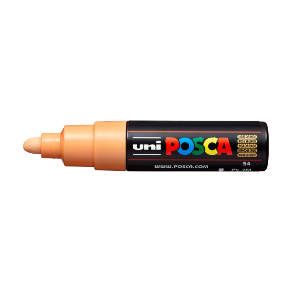 Posca popisovač PC-7M, 4,5 5,5 mm, světle oranžová