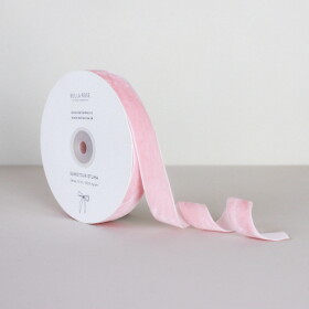 Bella Rose Sametová stuha 2 cm – Salmon (10 m), růžová barva, textil