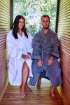Župan do sauny - unisex, ŠEDÝ, vel. XL