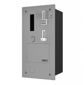 SANELA - Automaty Vestavný mincovní automat dveřního zámku s GSM, antivandal, matný nerez SLZA 40GZ