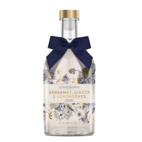 Grace Cole Koupelová pěna Bergamot/Ginger/Lemongrass 500 ml, modrá barva, sklo
