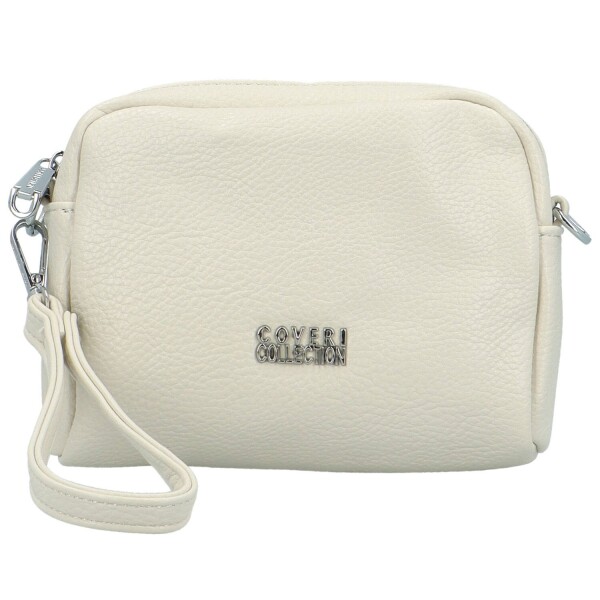 Stylová dámská mini koženková crossbody kabelka Fehmi, krémová