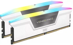 Corsair Vengeance RGB White 32GB (2x 16GB) DDR5 6400MHz / CL36 / DIMM / XMP / 1.35V (CMH32GX5M2B6400C36W)