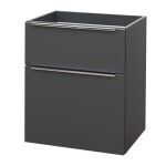 Mereo Mailo, koupelnová skříňka 60 cm, antracit, elox AL madlo CN530SN