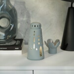 Räder Porcelánový svícen Lighthouse Grey, šedá barva, porcelán