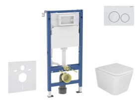 GEBERIT - Duofix Set předstěnové instalace, klozetu Arkas I sedátka softclose, tlačítko Delta20, alpská bílá SANI11CA3160B
