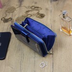 Elegantní dámská kožená peněženka Gregorio Sibyla, modrá