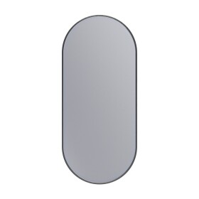 Erga Oval, oválné zrcadlo 40x90cm, černý rám, ERG-V01-OVAL-4090-BK