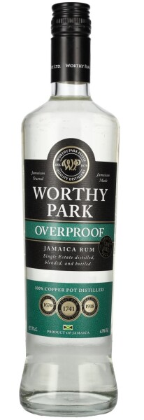 Worthy Park Rum-Bar White Overproof Rum 63% 0,7 l (holá lahev)