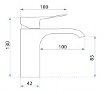 REA - Umyvadlová baterie Dartčerná REA-B0672
