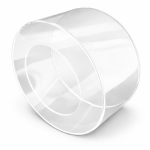 Akrylový stojan na dorty průhledný, kulatý-20x10cm