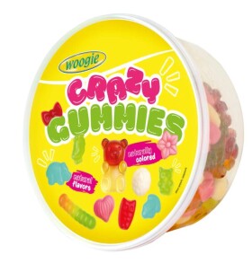 Crazy Gummies ovocné želé bonbóny 1kg v dóze