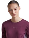ICEBREAKER Wmns Merino 125 CL Sphe LS Tee Col Block, Dark Berry/Grey Plum/Cb (vzorek) velikost: S