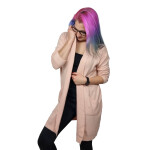 HOSH Dámský kardigan ve střední délce Velikost: UNI, Barva: Červená