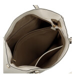 Stylová dámská koženková kabelka na rameno Zita, krémová