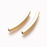 Hranatá trubička z nerezové oceli - tvar kvádru - zlatá - 30 x 3 mm - 1 ks