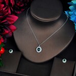 Souprava šperků Swarovski Elements Felipa Smaragd, Zelená 41 cm + 5 cm (prodloužení)