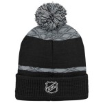 Outerstuff Dětská zimní čepice Los Angeles Kings NHL Puck Pattern Cuffed Pom