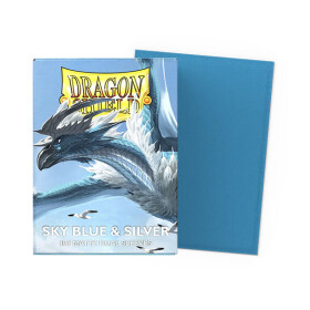 Obaly na karty Dragon Shield Matte Dual Sleeves - Sky Blue and Silver - 100 ks