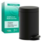 HANSGROHE - AddStoris Odpadkový koš 3 l, Soft Close, kartáčovaný černý chrom 41775340