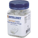 Intellinet 502344 Intellilnet 100ks Cat6 modulární zástrčky RJ45 UTP, 2-bodový žíla kontakty pro dráty 100 adaptér pro Beche 502344 krimpovací kontakt Počet