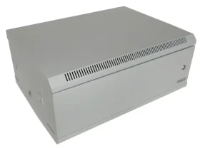 XtendLan Nástěnný rozvaděč 4U šedá / Nástěnný rozvaděč / 600×450 mm / jednodílný / plné dveře (WS-4U-64-FS-GREY P)