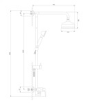 OMNIRES - ART DECO sprchový sloup, měď kartáčovaná AD5144ORB