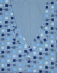 Pánské rozepínané pyžamo Luna 797 3XL-4XL modrá 3xl