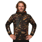 Geographical Norway Softshellová bunda Royaute M WU1057H-GN-KAKI-ORANGE pánské s