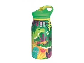 Quokka Nerezová termoláhev s pítkem Pop Kids Dinosaurus Jungle 445 ml (40246QO)
