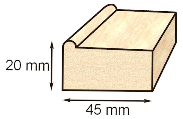 Kocierz Blind rám smrkový - 80 cm