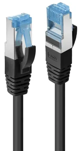 Lindy černá / Patch kabel / Cat6a / S/FTP / RJ-45 / 1 m (47412)