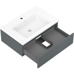 MEXEN/S - Orio koupelnová skříňka 70 cm s umyvadlem Otis, 1 šuplík, grafit mat/bílá mat 91A10-07023-1-BF66-W18M01