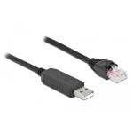 Delock 64160 RJ45 / USB síťové kabely, propojovací kabely Kabel 1.00 m černá pro port konzoly (router / switch) 1 ks