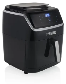 Princess 182080 černá / Horkovzdušná fritéza / Parní trouba 2v1 / 6,5 l / Dotykový displej (01.182080.01.001)