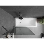 MEXEN/S - Next vanová zástěna FIX 90 x 150, grafit, grafit metal 895-090-000-00-40-95