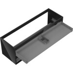 MEXEN - Box-A skříňka pro umyvadlo 140, 2 zásuvky, černá lesk 91AX0-1400-470-2-70