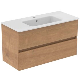 IDEAL STANDARD - Eurovit+ Skříňka s umyvadlem, 55x100x44 cm, 2 zásuvky, přírodní dub R0575Y8