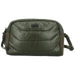 Trendy dámská koženková crossbody kabelka Coveri Darcy, tmavě zelená