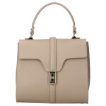 Elegantní dámská kožená kabelka do ruky Alina, tmavě béžová